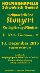 Plakat Adventskonzert im Heilig Kreuz Münster am 13. Dezember 2015